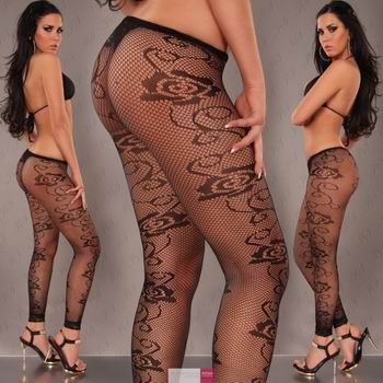 Rose stockings full length stockings